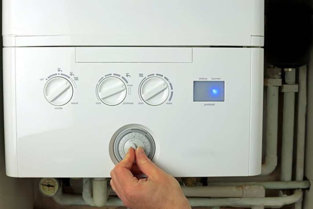 Adjusting boiler temp